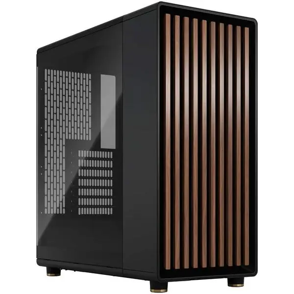 Кутия Fractal Design North, ATX /mATX/Mini-ITX, 2x USB 3.0, прозорец, черна, без захранване