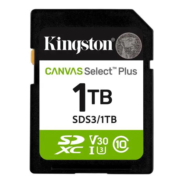 KINGSTON SD 1TB UHS-I CL10 PLASTIC - SDC3/1TB