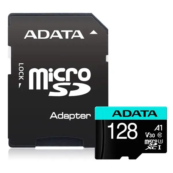 ADATA SDMICRO 128GB UHS-I_U3 CL10 V30 PLASTIC - AUSDX128GUI3V30SA2-RA1