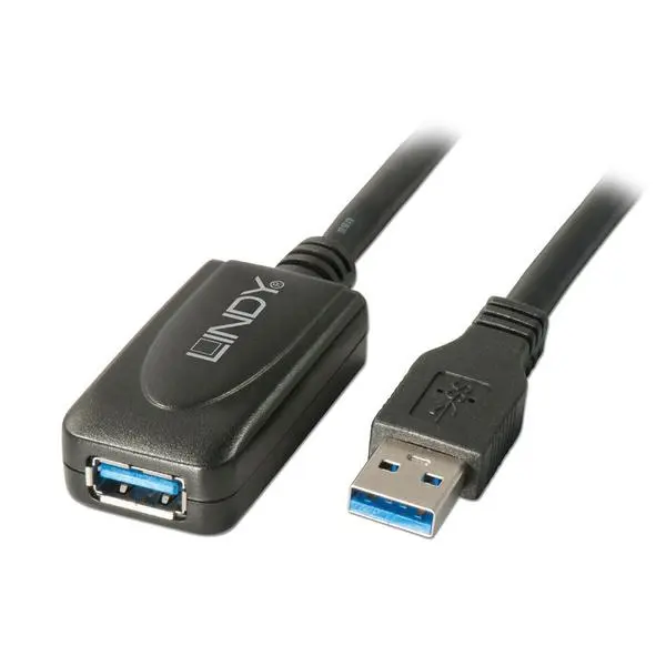 LINDY USB 3.0 активен удължителен кабел, 5.0 м - LNY-43155