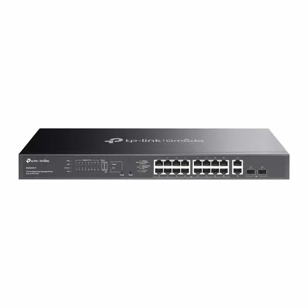 20-портов комутатор TP-Link Omada ES220GMP Gigabit Easy Managed Switch с 16 PoE+ порта (v)