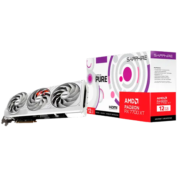 Sapphire Radeon RX7700XT Gaming OC 12GB GDDR6 HDMI DP -  (A)   - 11335-03-20G (8 дни доставкa)