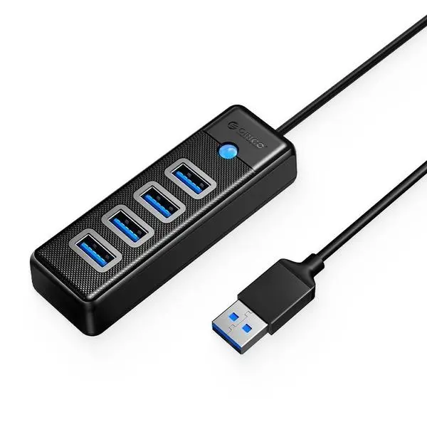 Orico Хъб HUB USB3.0 4 port Black PW4U-U3-015-BK - PW4U-U3-015-BK-EP