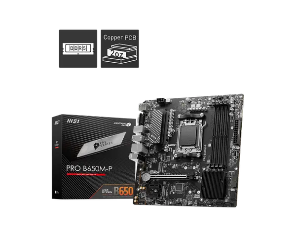 Дънна платка MSI PRO B650M-P/ AM5 - 68787