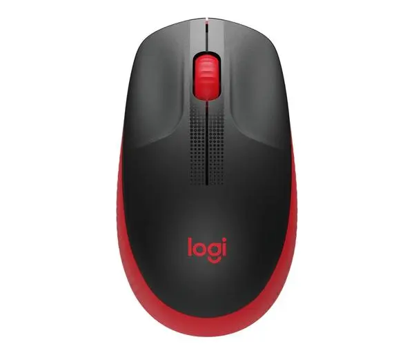 Logitech M190 Full-size wireless mouse - RED - 2.4GHZ - N/A - EMEA - M190 - 910-005908