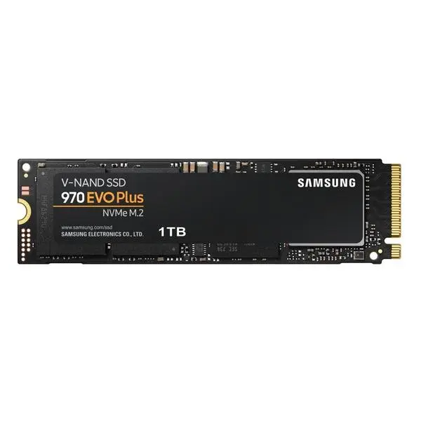 SSD 1TB Samsung 970 EVO Plus, NVMe, M.2 (2280), скорост на четене 3500 MB/s, скорост на запис 3300 MB/s, MZ-V7S1T0BW