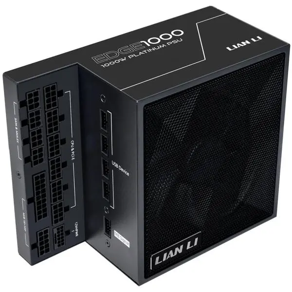 Захранване Lian Li EDGE EG1000 Black 1000W 80+ Platinum PCIe 5.1, ATX 3.1 - G9P.EG1000.BE00.EU