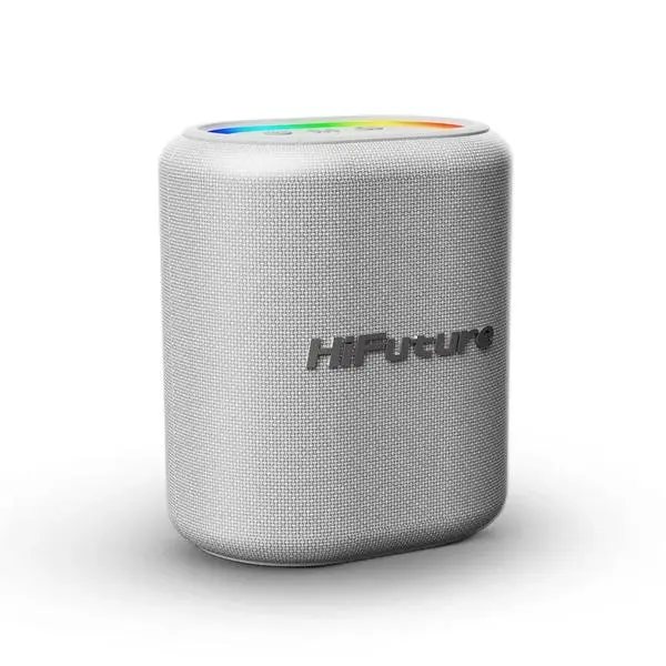 HiFuture Vocalist100 Silver, 20W Output, Karaoke Enable, Two Wireless Microphone, 4000mAh Battery (Support Power Bank), RGB Lighting, Pair to Play (TWS Mode), Bluetooth 5.3 - 6972576181749