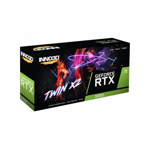 Inno3D RTX3060 Twin X2 LHR 12GB GDDR6 HDMI 3xDP -  (A)   - N30602-12D6-119032AH (8 дни доставкa)