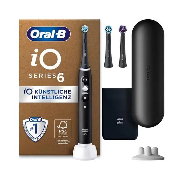 Ел. четка за зъби Oral-B iO Series 6, 5 режима на работа, таймер, сензор за налягане, черна