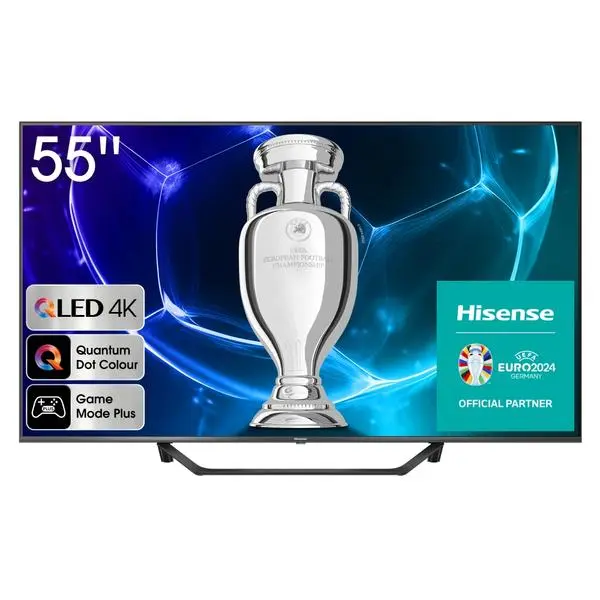 Hisense 55" A7KQ, 4K Ultra HD 3840x2160, QLED, FALD, Quantum Dot, HDR 10+, HLG, Dolby Vision, Dolby Atmos - 55A7KQ_TS250GESD270C