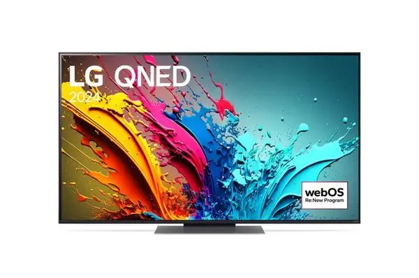 LG  55" 4K QNED HDR Smart TV, 100Hz, 3840x2160, DVB-T2/C/S2, a8 AI Processor 4K, HDR 10 PRO, webOS 24 ThinQ - 55QNED86T3A