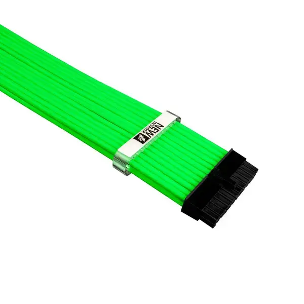1stPlayer Комплект удължителни кабели Custom Modding Cable Kit Neon Green ATX24P, EPS, PCI-e - NGE-001