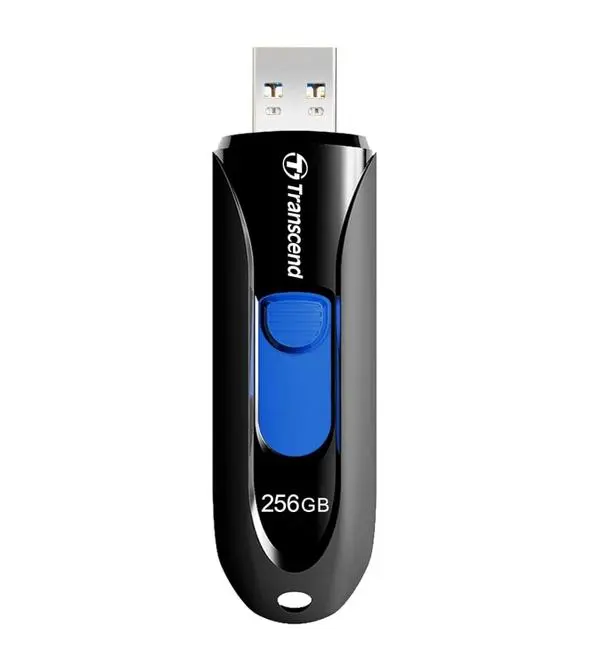 Transcend 256GB, USB3.1, Pen Drive, Capless, Black - TS256GJF790K