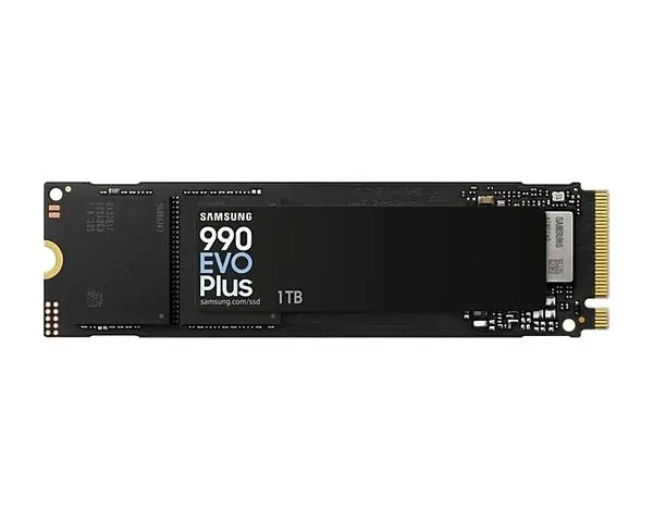 Samsung SSD 990 EVO Plus 1TB PCIe 4.0 NVMe 2.0 M.2 V-NAND 3-bit MLC, 256-bit Encryption, Read 7150 MB/s Write 6300 MB/s  - MZ-V9S1T0BW