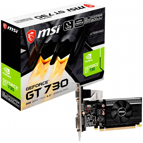 MSI Video Card Nvidia GeForce GT 730 2GB 64bit N730K-2GD3/LP - N730K-2GD3/LP