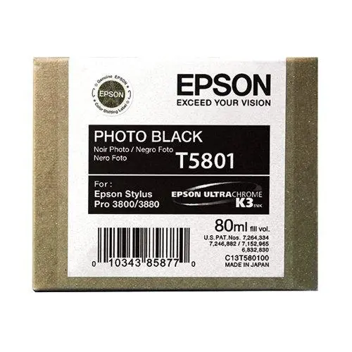 Epson Photo Black (80 ml) for Stylus Pro 3800 C13T580100, T5801