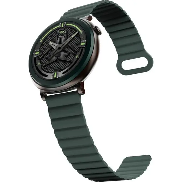 HiFuture Aurora Dark Green, 1.43" AMOLED,  466*466, Powered by Dual Core & Syntra AI, Bluetooth Call, IP68  Waterproof, 24/7 True Heart Rate & Blood Oxygen Sensor, Up to 10 days daily use, Magnetic Strap - 6972576182043