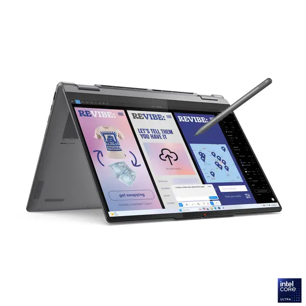 Лаптоп LENOVO YG7 2IN1 14/ 83JQ001KBM,  14",  Intel Core Ultra 5 226V, 8C (4P + 4LPE) / 8T, Max Turbo up to 4.5GHz, 8MB, RAM 16GB, SSD 512GB