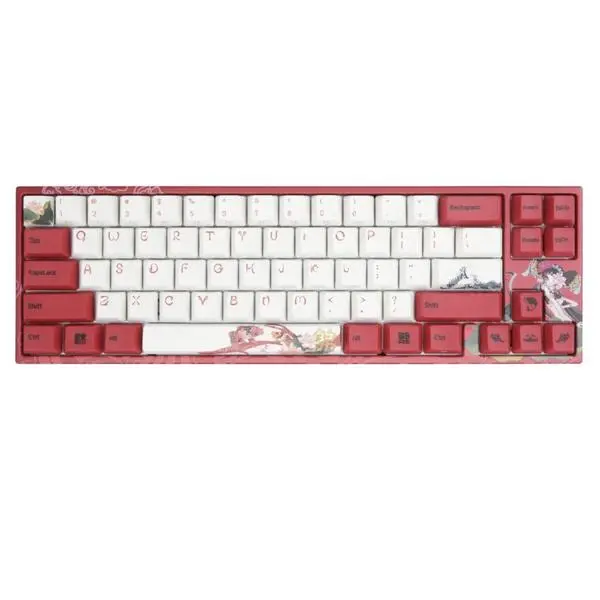 Геймърскa механична клавиатура Ducky x Varmilo Miya Koi 65%, Cherry MX Silent Red - DUCKY-KEY-NP1N-WR2BnGJv