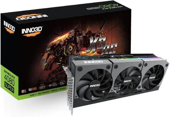 Зашеметяваща графика и мощност: Inno3D GeForce RTX 4080 Super 16GB GDDR6X X3 OC