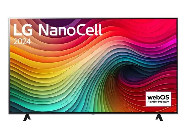 LG  75" 4K HDR Smart Nano Cell TV, 3840x2160, DVB-T2/C/S2, AI Alpha 5 Gen7, HDR 10 PRO, webOS 24, ThinQ AI - 75NANO81T3A