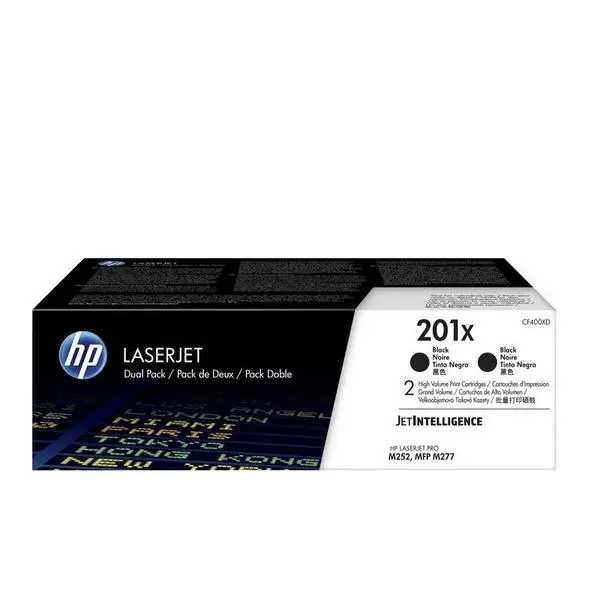 HP 201X 2-pack High Yield Black Original LaserJet Toner Cartridges - CF400XD