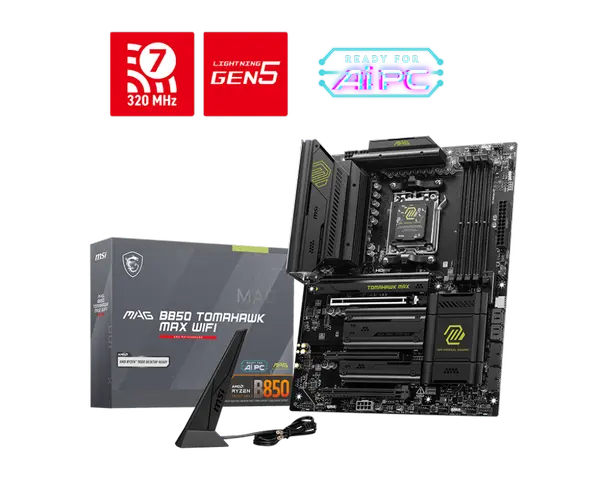 Дънна платка MSI B850 4xDDR5  4xSATA3 RAID HDMI                 4xM2 GLAN        3xPCIEx16                  WiFi (70647)