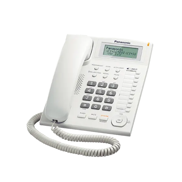 Стационарен телефон Panasonic TS 880FX - бял - 1010048