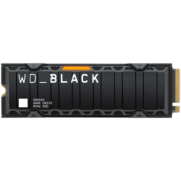 SSD WD Black SN850X HeatSink 2TB M.2 2280 PCIe Gen4 x4 NVMe, Read/Write: 7300/6600 MBps, IOPS 1200K/1100K, TBW: 1200 - WDS200T2XHE-00BCA0