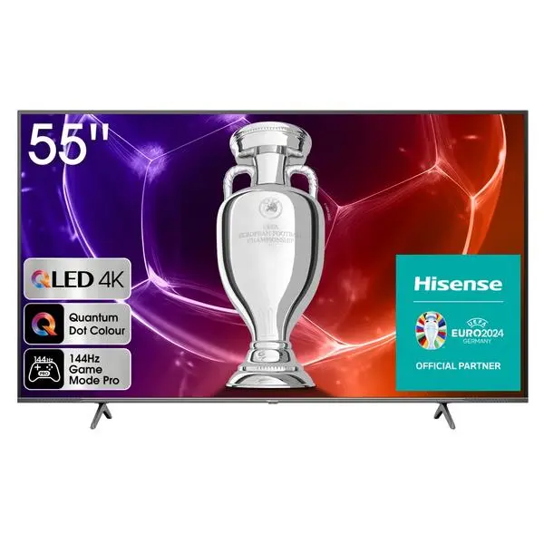 Hisense 55" E7KQ Pro, 4K Ultra HD 3840x2160, QLED, Quantum Dot, 120Hz, HDR 10+ adaptive, HLG, Dolby Vision - 55E7KQ_PRO_TS250GESD270C