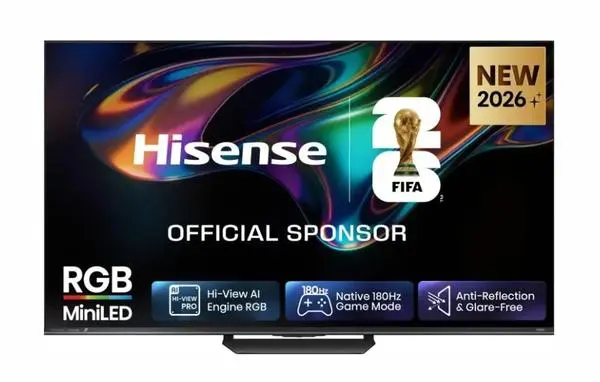 Hisense 65" UR8S, 4K Ultra HD 3840x2160, RGB Mini Led , DLED, Quantum Dot, 180Hz, IPS, HDR 10+, HLG, Dolby Vision IQ - 65UR8S