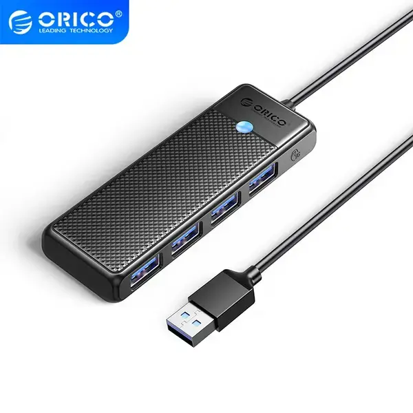 Orico Хъб USB3.0 HUB 4 port Black PAPW4A-U3-015-BK - PAPW4A-U3-015-BK-EP