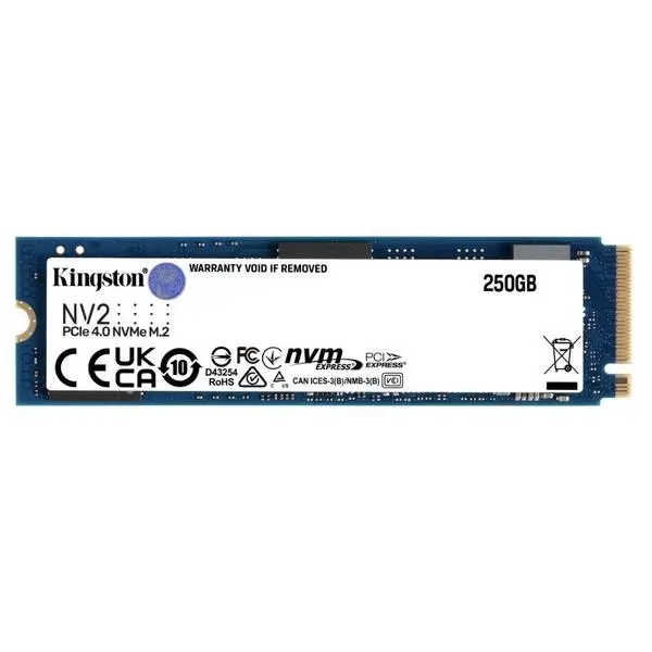 SSD KINGSTON NV2 M.2-2280 PCIe 4.0 NVMe 250GB - KIN-SSD-SNVS2-250G