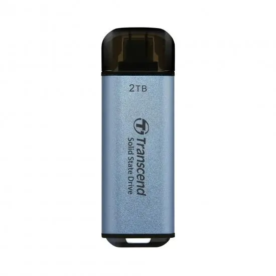 Transcend 2TB, USB External SSD, ESD300C, USB 10Gbps, Type C, Sky Blue - TS2TESD300C - (P)