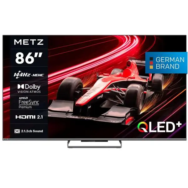 Телевизор METZ 86MQE8000Z, 86"(217 см), QLED, Google TV, 4K/UHD, 144Hz - METZ-TV-86MQE8000Z