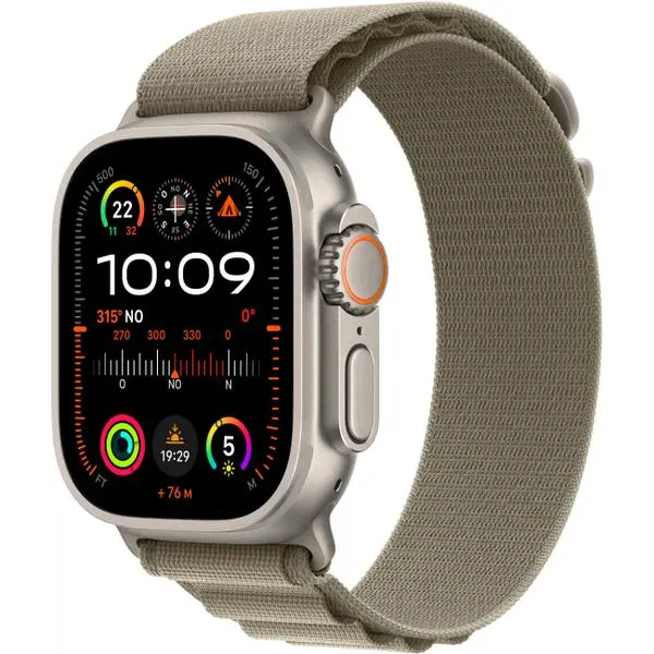 Apple Watch Ultra 2 OLED 49 mm Digital 410 x 502 pixels Touchscreen 4G Titanium GPS (satellite) -  (К)  - MRF03FD/A (8 дни доставкa)