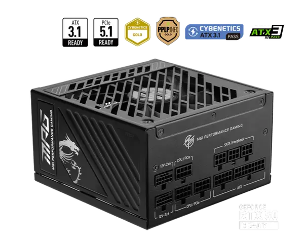 PSU MSI MPG A1250GS PCIE5 - 306-7ZPFX11-CE0 - (71449)