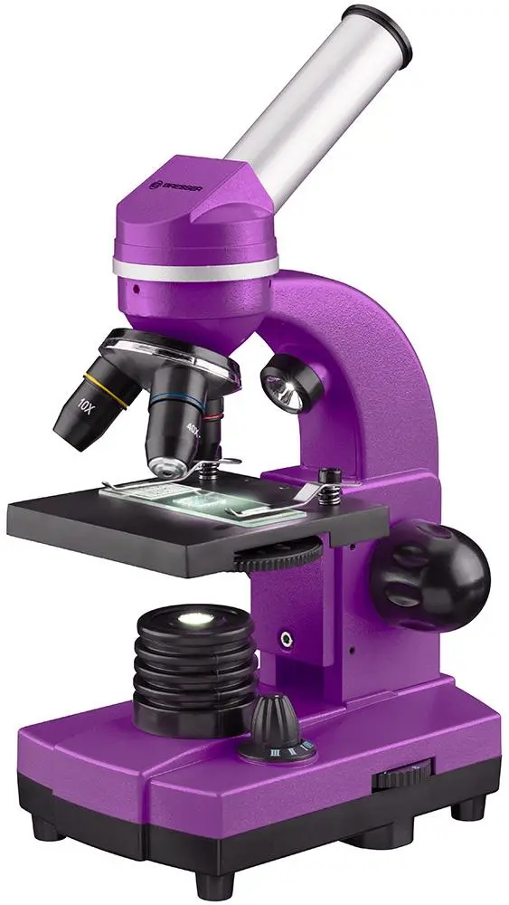 Микроскоп Bresser Junior Biolux SEL 40–1600x, лилав