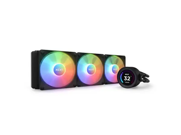 Охладител за процесор NZXT Kraken Elite 360 RGB Black, LCD Display - NZXT-FAN-RL-KR36E-B1