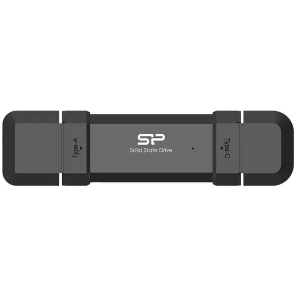 Памет SSD 500GB Silicon Power DS72 (SP500GBUC3S72V1K), USB-A + USB-C, скорост на четене до 1050MB/s, скорост на запис до 850MB/s
