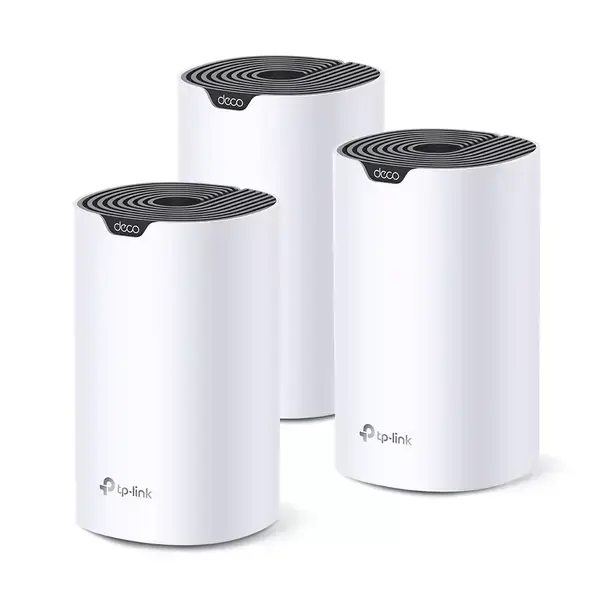 Безжична Mesh Wi-fi система TP-Link Deco S7 (3-pack), 1900Mbps, 2.4GHz (600 Mbps), 5GHz (1300Mbps), Wireless AC, 3x Gigabit Ethernet Ports (WAN/LAN), 3 устройства