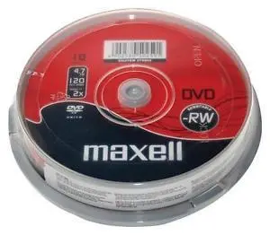 Maxell DVD-RW 4.7GB/120min 6x Box 10pcs ML-DDVD-RW-10PK