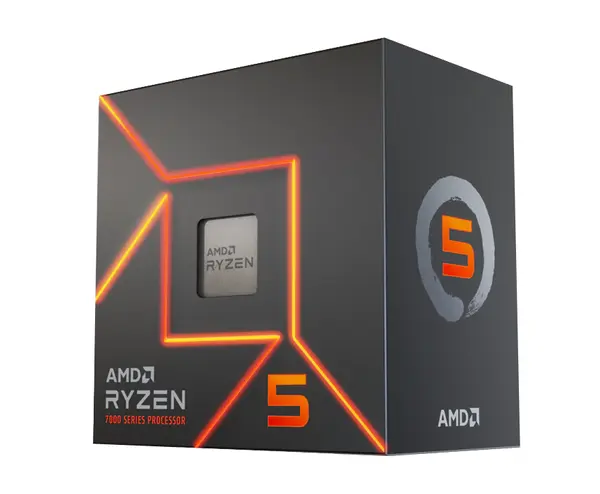 Процесор AMD RYZEN 5 7600 6-Core 3.8 GHz (5.1 GHz Turbo) 32MB/65W/AM5/BOX - 100-1000001015BOX