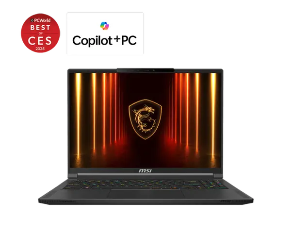 MSI RAI9_300 32G RTX5070TI 2TB_SSD 16 QHD+ 240HZ WIN11_HOME M2 PCI-E BLACK BACKLIT - 9S7-15FL35-023 - (71030)