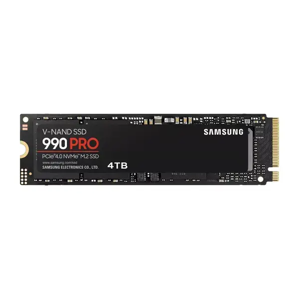 Памет SSD 4TB Samsung 990 PRO, NVMe, M.2 (2280), скорост на четене до 7450MB/s, скорост на запис до 6900MB/s, MZ-V9P4T0BW