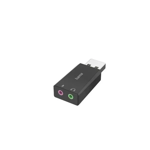 HAMA Външна звукова карта USB-А, 2 x 3.5 mm аудио жак, стерео - HAMA-200323