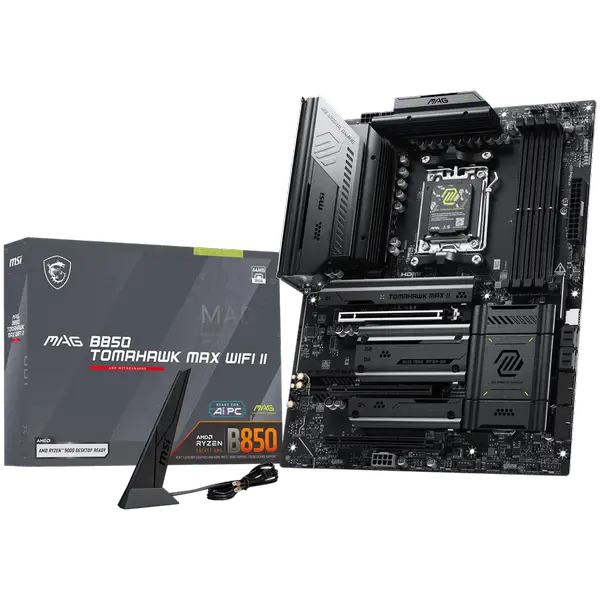 MSI MAG B850 TOMAHAWK MAX WIFI II, ATX, Socket AM5, 4x DDR5 Dual Channel DDR5 up to 8400(OC)MHz - MAG_B850_TOMAHAWK_MAX_WIFI_II
