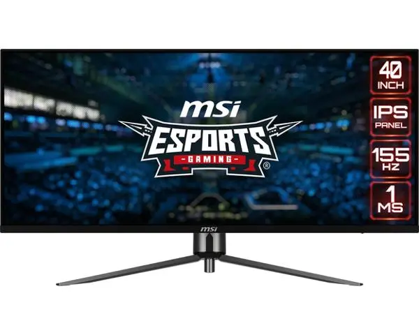MSI MAG401QR, 40", 155Hz, 3440x1440 (UWQHD), IPS, Flat, 21:9, VESA DisplayHDR 400, Adaptive Sync, KVM - 9S6-3EA54H-012
