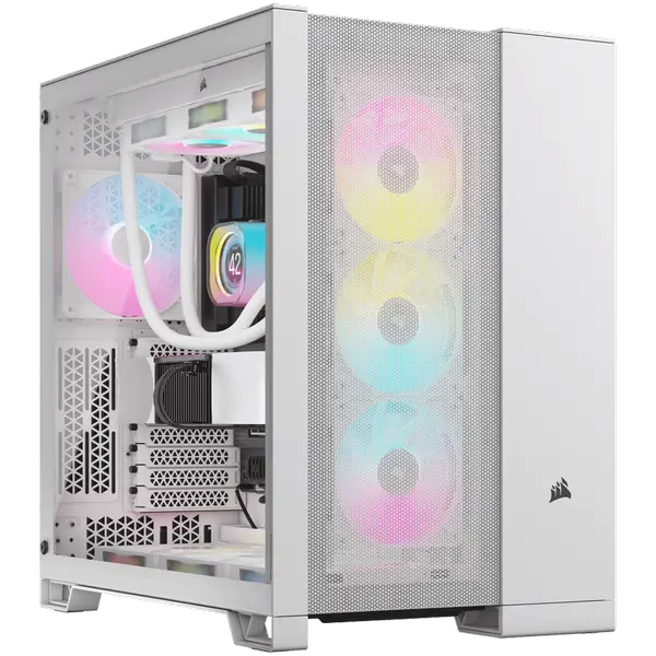 Corsair 6500D Airflow Tempered Glass Mid-Tower, White - CC-9011260-WW
